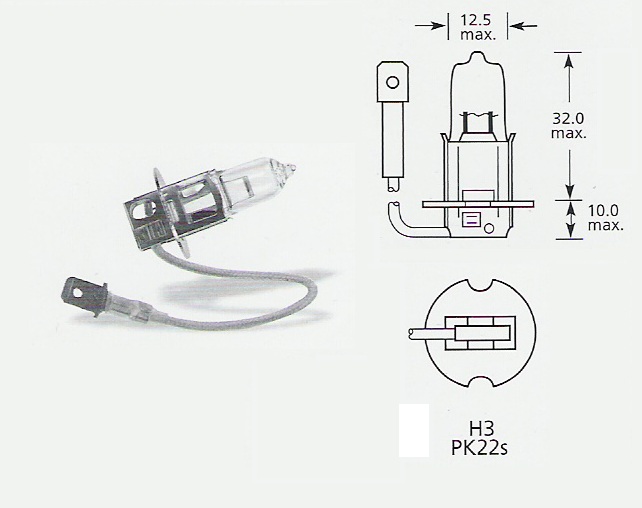 6 volt 55w H3 Halogen